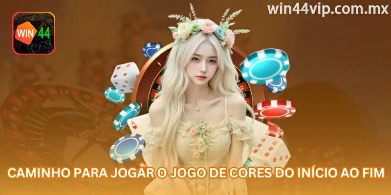 Caminho para jogar Color Game do início ao fim: escolha, aposta, rodada e resultado final.