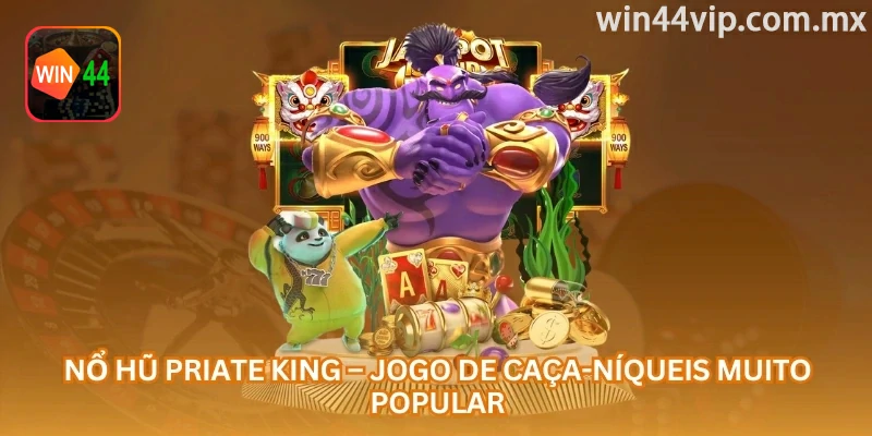 Pirate King online é um caça-níqueis com tema de piratas, rolos clássicos, 25 linhas de pagamento, símbolos especiais e possibilidade de jackpot.